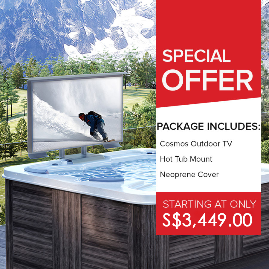 Cosmos Outdoor TV Hot Tub Package | Evervue Asia Ltd. | Outdoor TV | Mirror  TV | Kitchen TV | Bathroom TV | Interactive Retail Mirror |