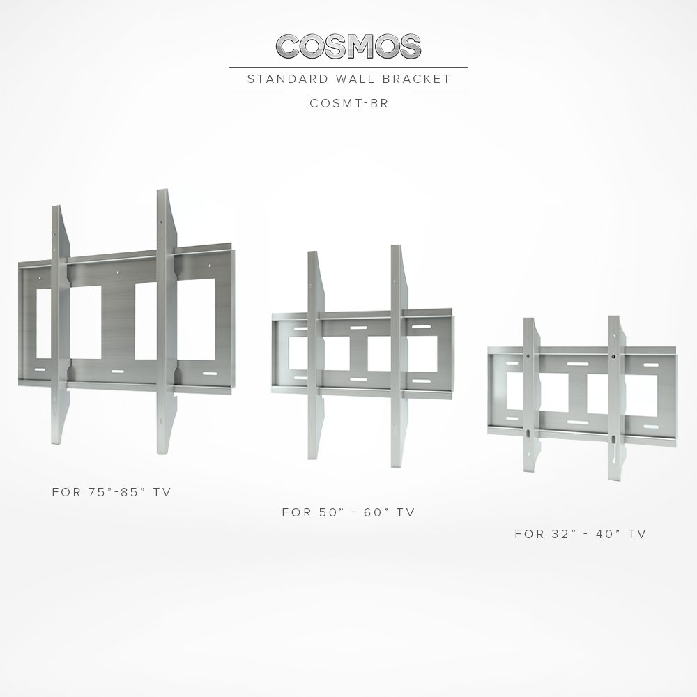 Three standard TV wall mount bracket specially designed for perfect stability.